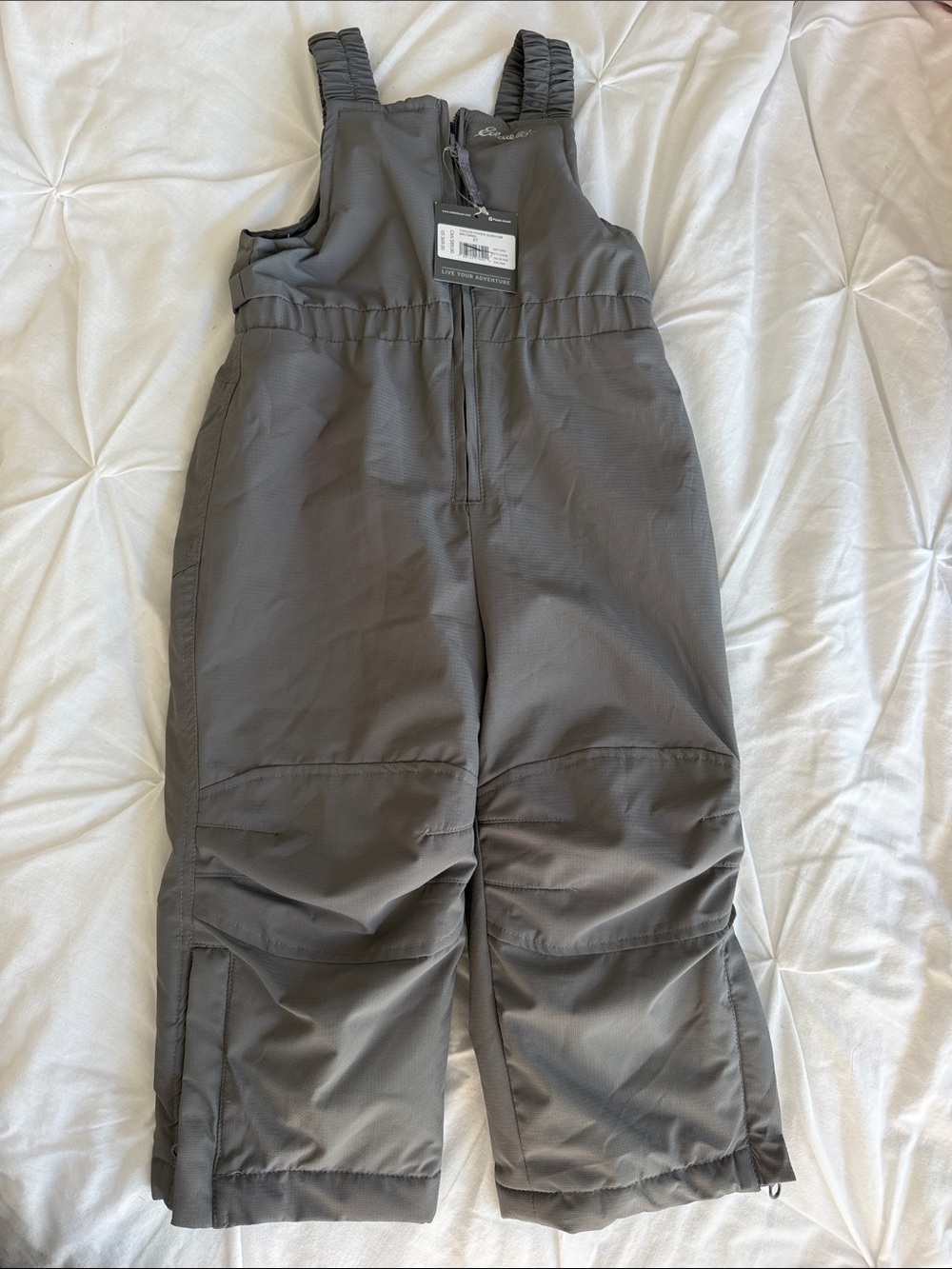 Children's Gray Snow Bib Pants - Brand: Eddie Bauer